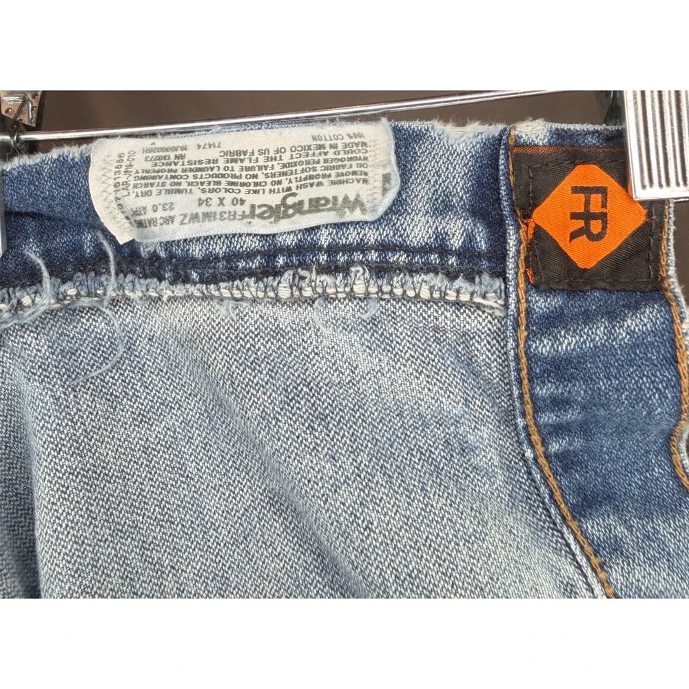 Wrangler FR flame resistant jeans CAT2‎ 2112 relaxed fit blue denim 40x34